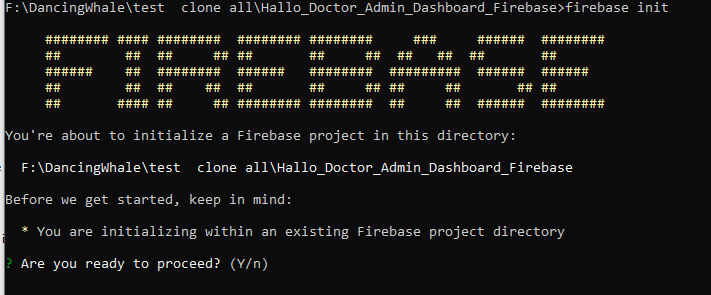 Choose Firebase project